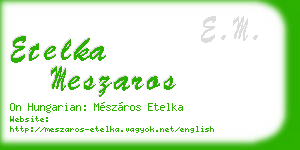 etelka meszaros business card
