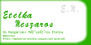 etelka meszaros business card